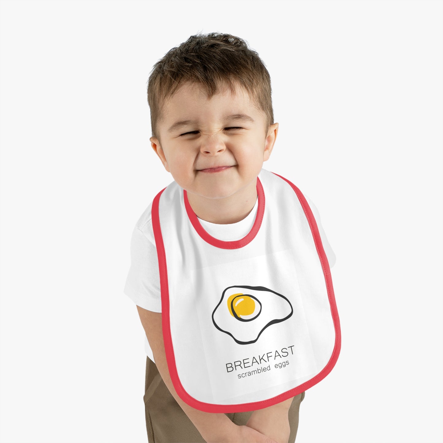 Baby Contrast Trim Jersey Bib