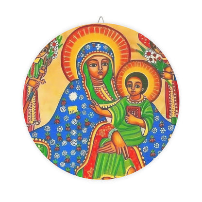 Wood Signs ድንግል ማርያም Virgin Mary