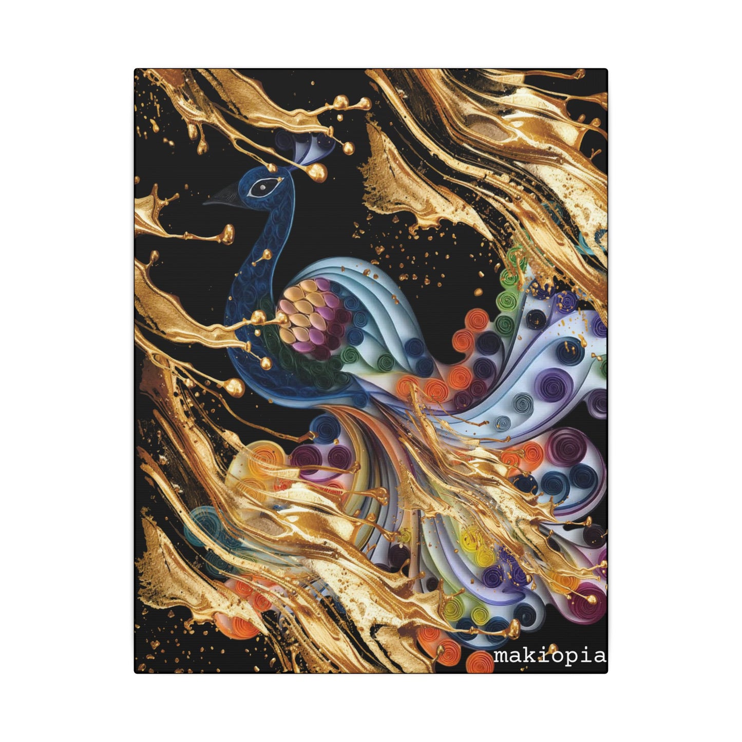 Matte Canvas, Stretched, 0.75" (Multi-Size)  Peacock