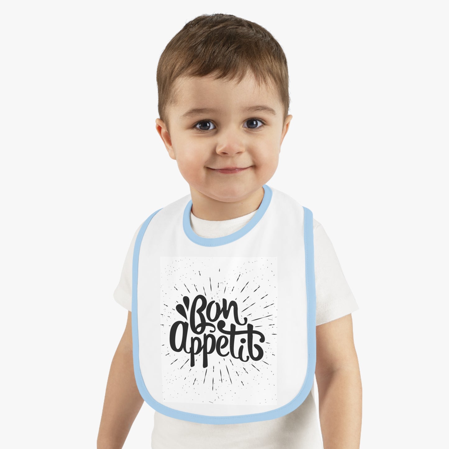 Baby Contrast Trim Jersey Bib