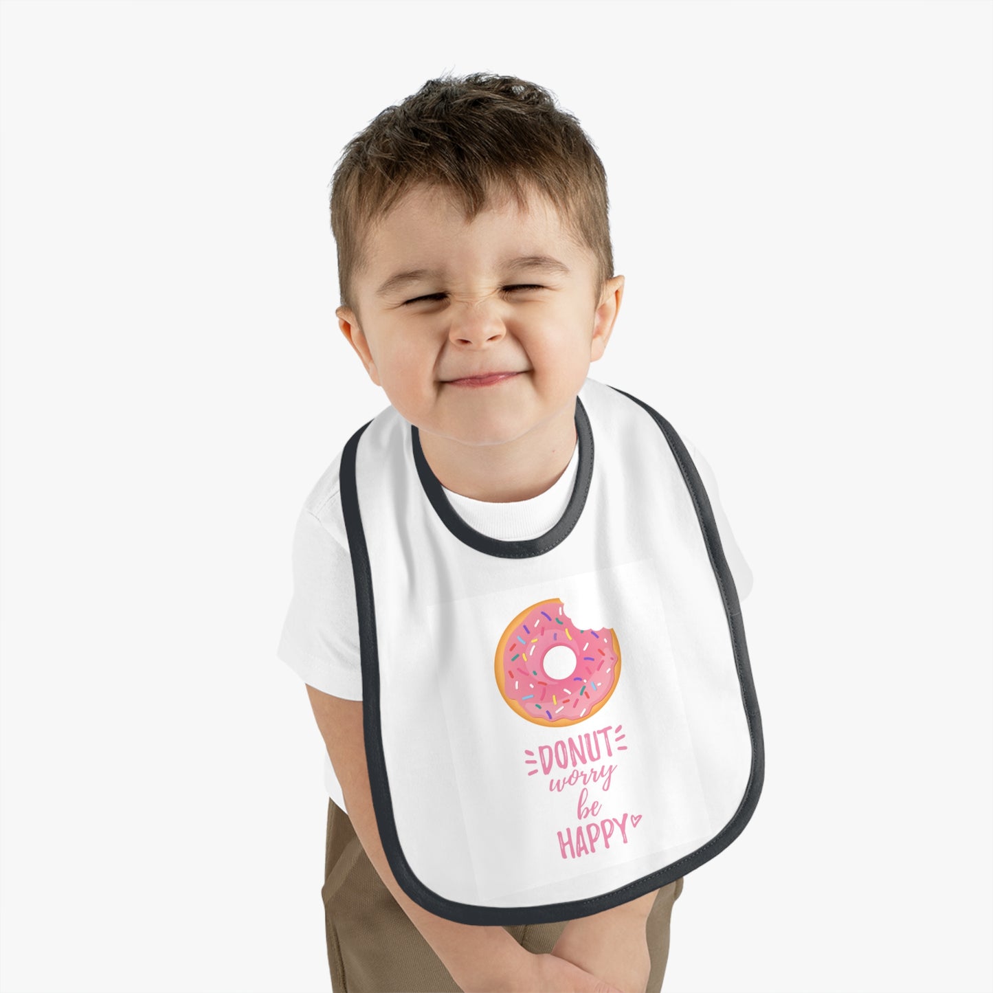 Baby Contrast Trim Jersey Bib