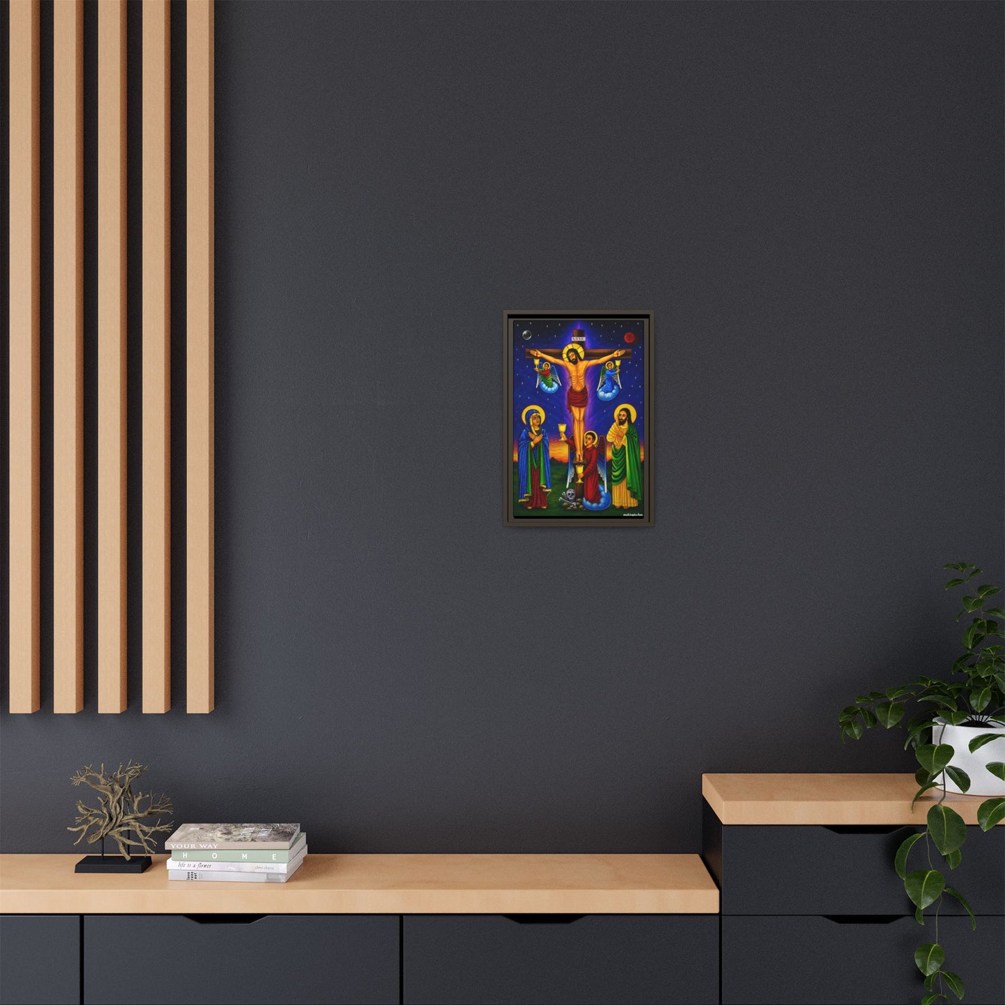 The Crucifixion of Our Lord የጌታችን ስቅለት - Matte Canvas, Framed (Multi-color)