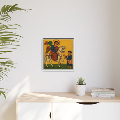Matte Canvas, Framed (Multi-color) Saint Michael ቅዱስ ሚካኤል