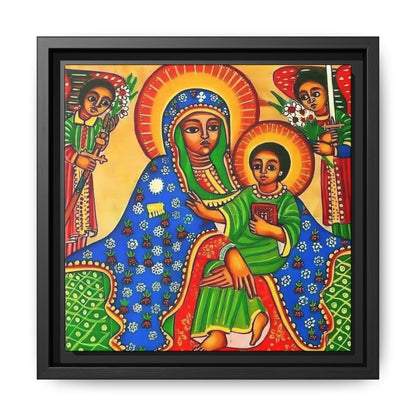 Matte Canvas, Framed (Multi-color) Saint Virgin Mary ቅድስት ድንግል ማርያም