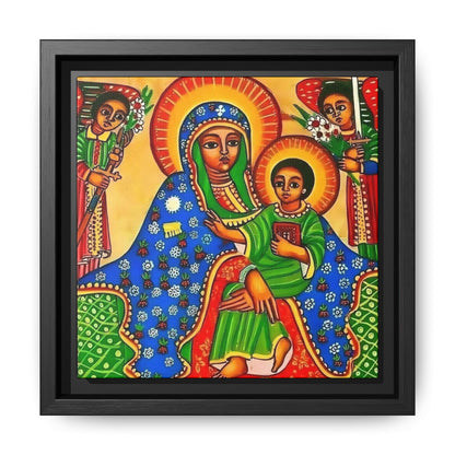 Matte Canvas, Framed (Multi-color) Saint Virgin Mary ቅድስት ድንግል ማርያም