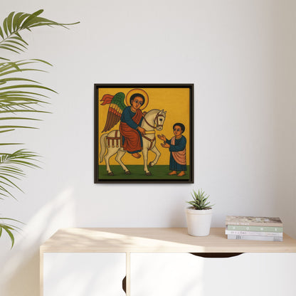Matte Canvas, Framed (Multi-color) Saint Michael ቅዱስ ሚካኤል