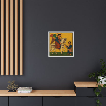 Matte Canvas, Framed (Multi-color) Saint Michael ቅዱስ ሚካኤል