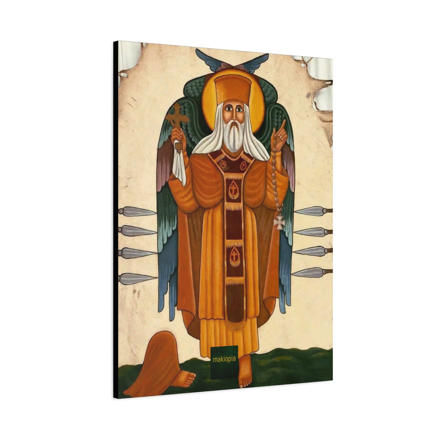 Matte Canvas, Stretched, 1.25" Abune Teklehaimanot አቡነ ተክለሃይማኖት