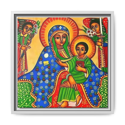 Matte Canvas, Framed (Multi-color) Saint Virgin Mary ቅድስት ድንግል ማርያም