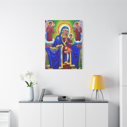 Virgin Mary Matte Canvas, Stretched, 1.25" ማርያም ድንግል