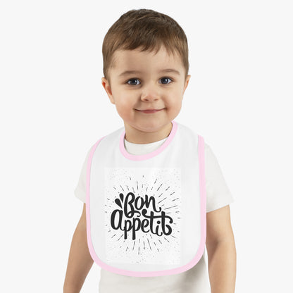 Baby Contrast Trim Jersey Bib