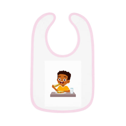 Baby Contrast Trim Jersey Bib