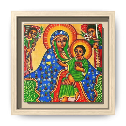Matte Canvas, Framed (Multi-color) Saint Virgin Mary ቅድስት ድንግል ማርያም