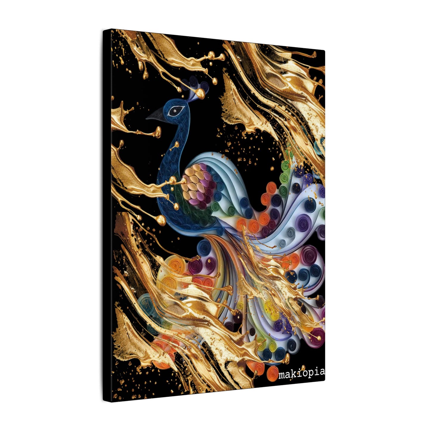 Matte Canvas, Stretched, 0.75" (Multi-Size)  Peacock