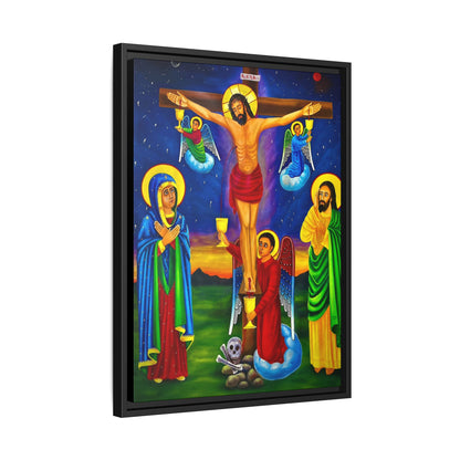 The Crucifixion of Our Lord የጌታችን ስቅለት - Matte Canvas, Framed (Multi-color)