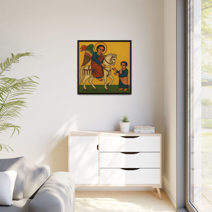 Matte Canvas, Framed (Multi-color) Saint Michael ቅዱስ ሚካኤል
