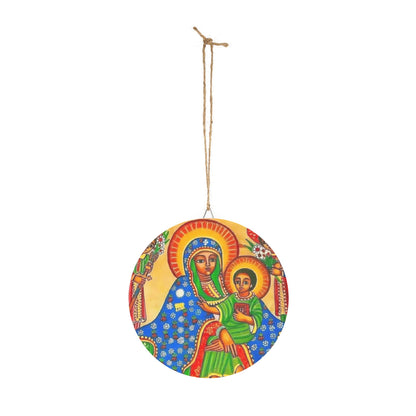 Wood Signs ድንግል ማርያም Virgin Mary