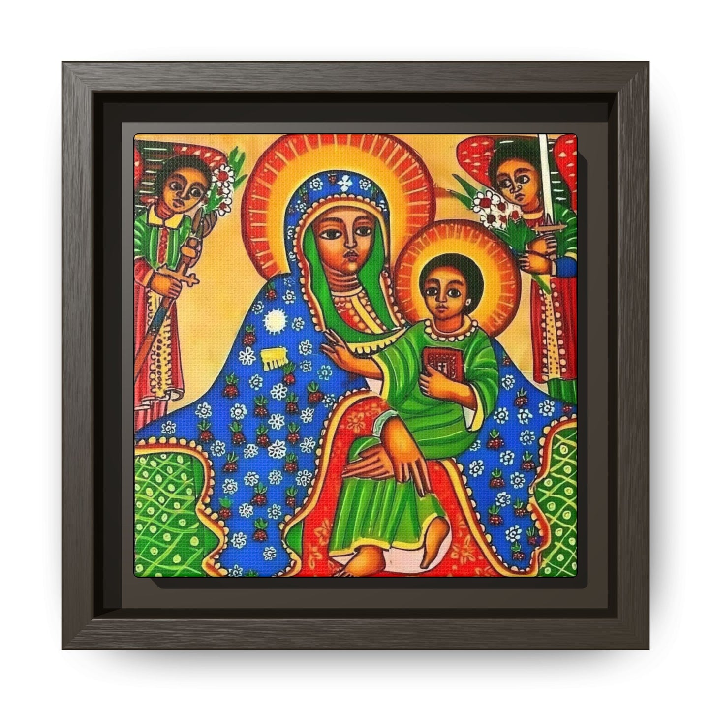 Matte Canvas, Framed (Multi-color) Saint Virgin Mary ቅድስት ድንግል ማርያም