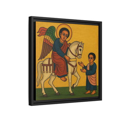 Matte Canvas, Framed (Multi-color) Saint Michael ቅዱስ ሚካኤል