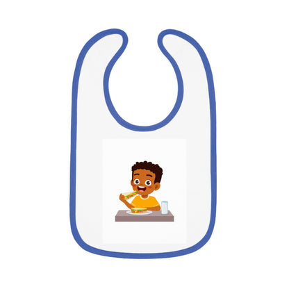 Baby Contrast Trim Jersey Bib