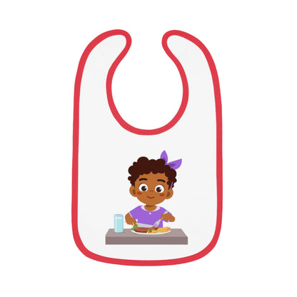 Baby Contrast Trim Jersey Bib