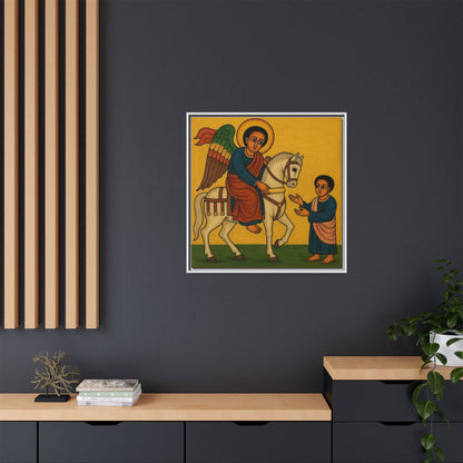 Matte Canvas, Framed (Multi-color) Saint Michael ቅዱስ ሚካኤል