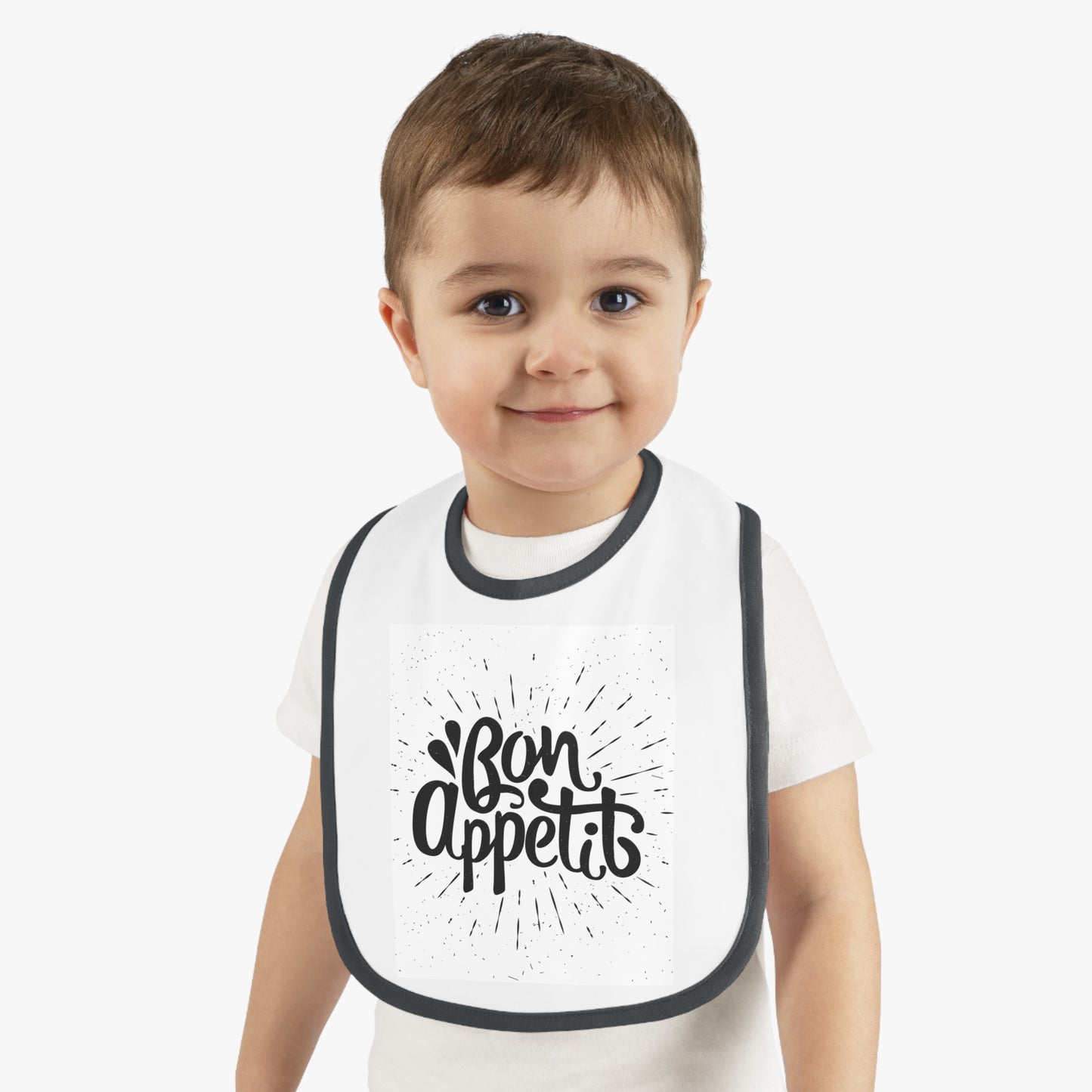 Baby Contrast Trim Jersey Bib