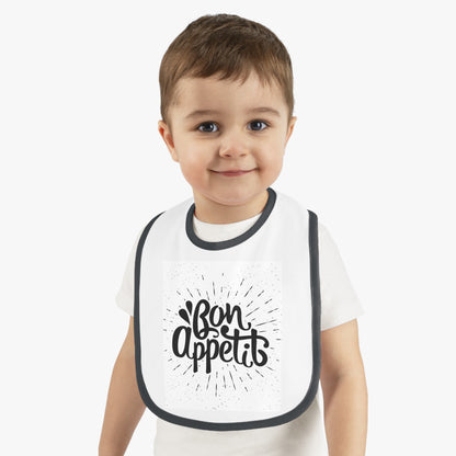 Baby Contrast Trim Jersey Bib