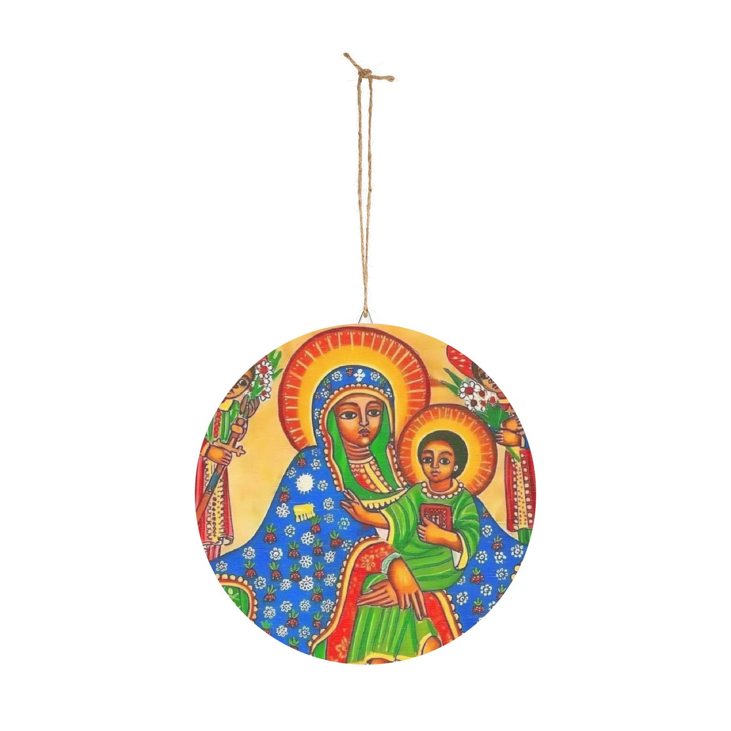 Wood Signs ድንግል ማርያም Virgin Mary