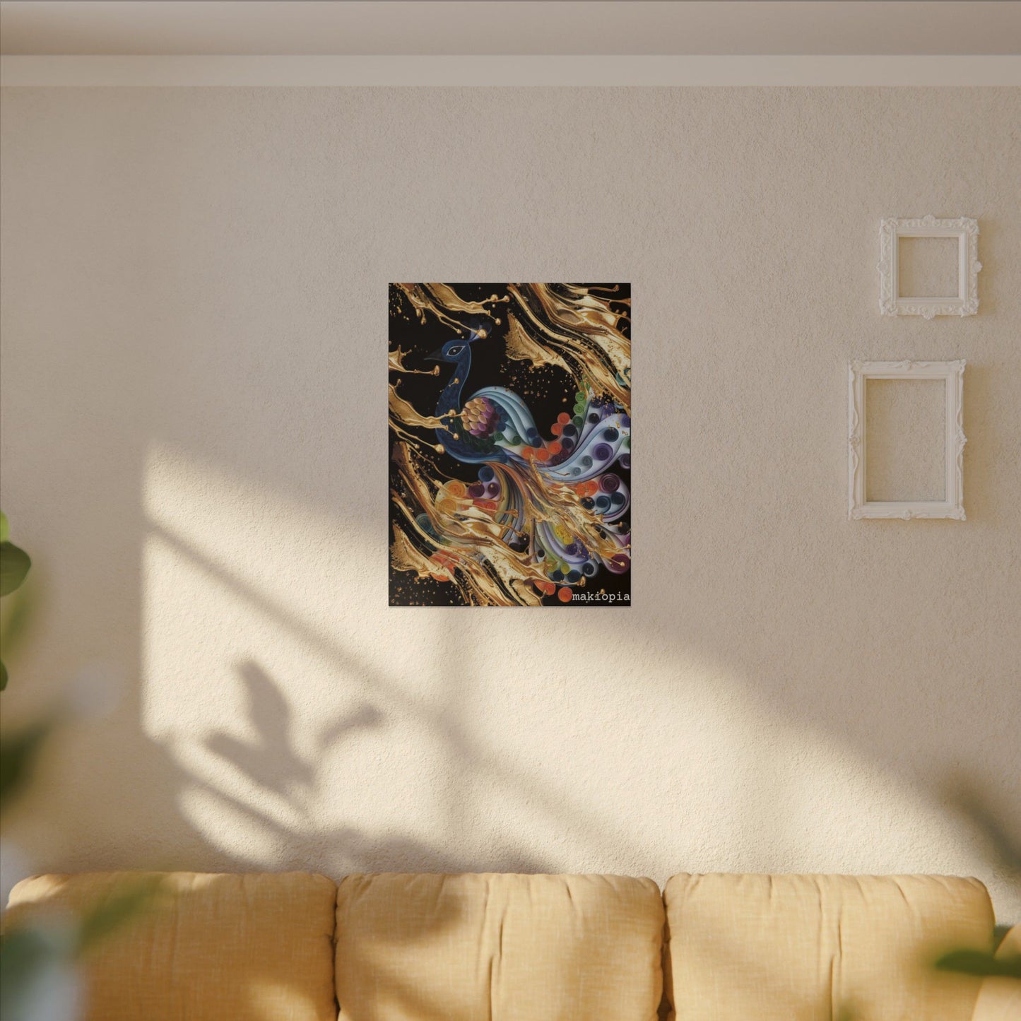 Matte Canvas, Stretched, 0.75" (Multi-Size)  Peacock