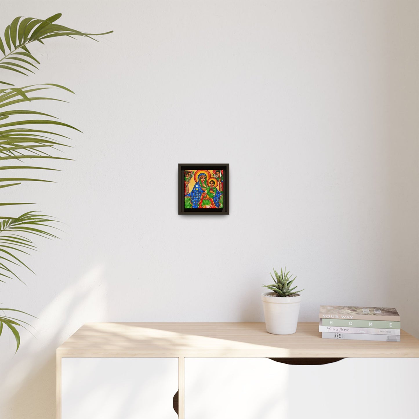 Matte Canvas, Framed (Multi-color) Saint Virgin Mary ቅድስት ድንግል ማርያም