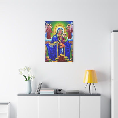 Virgin Mary Matte Canvas, Stretched, 1.25" ማርያም ድንግል