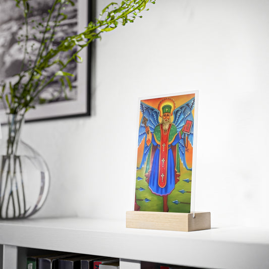 Abune Teklehaimanot with Wooden Stand
