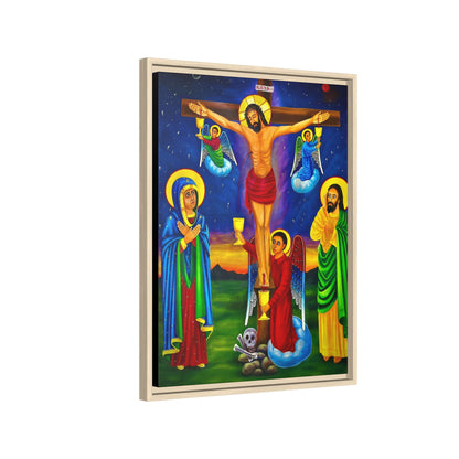 The Crucifixion of Our Lord የጌታችን ስቅለት - Matte Canvas, Framed (Multi-color)