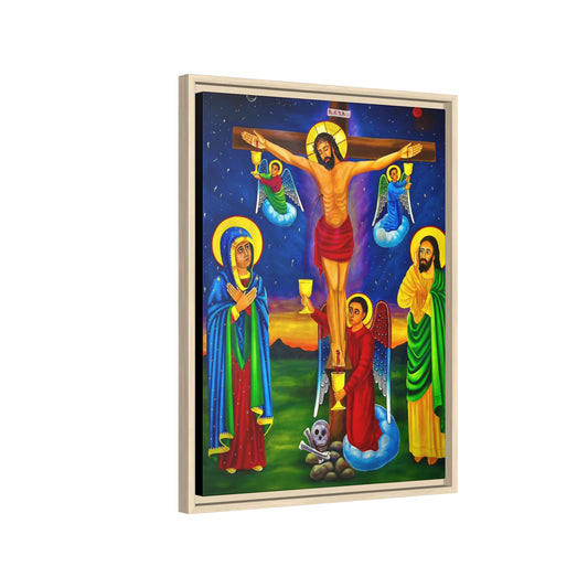 The Crucifixion of Our Lord የጌታችን ስቅለት - Matte Canvas, Framed (Multi-color)