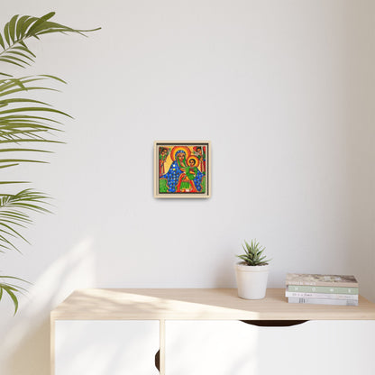 Matte Canvas, Framed (Multi-color) Saint Virgin Mary ቅድስት ድንግል ማርያም