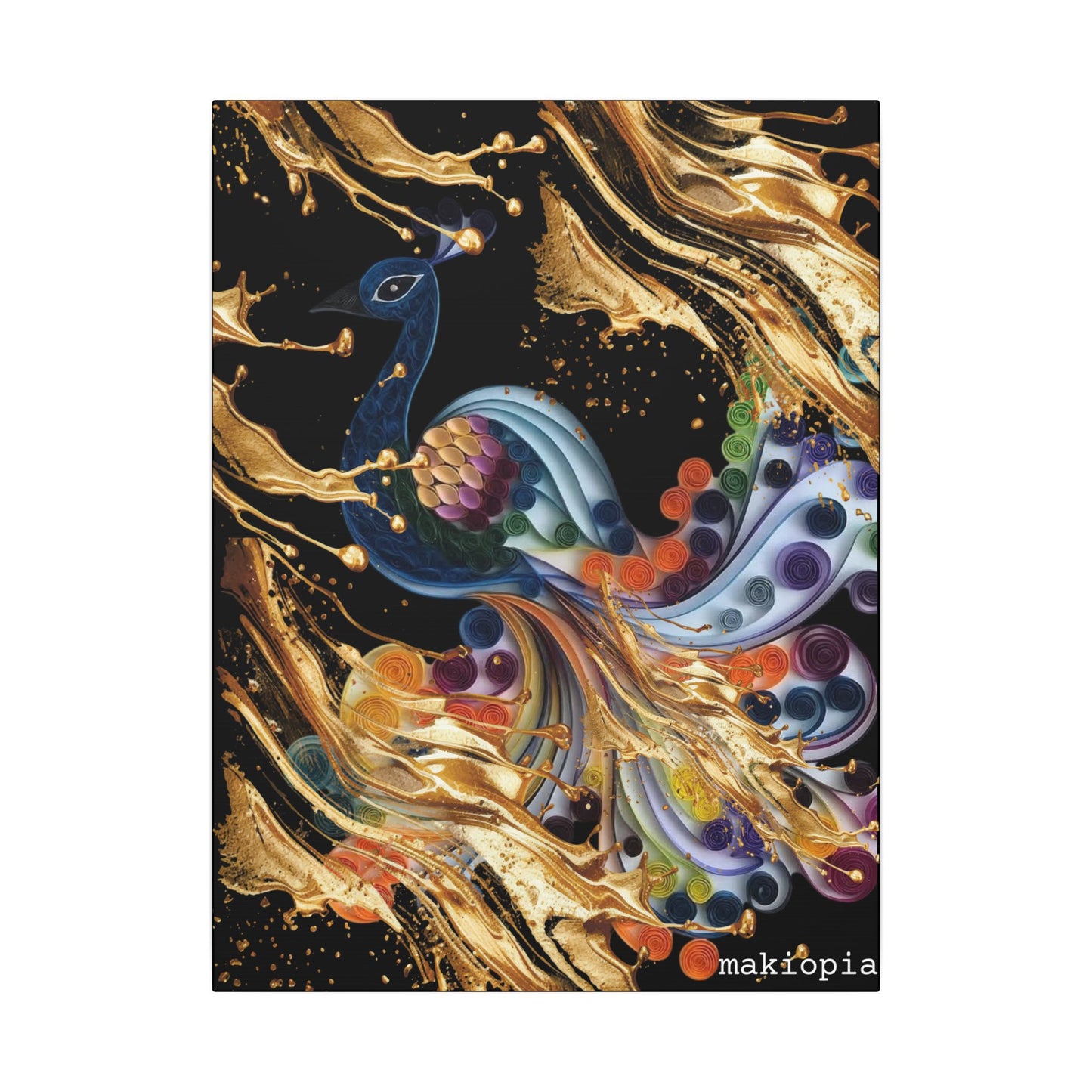 Matte Canvas, Stretched, 0.75" (Multi-Size)  Peacock