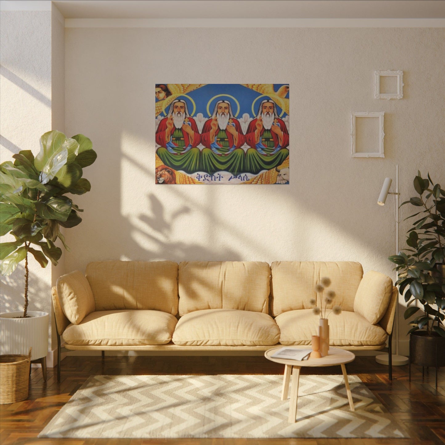 Matte Canvas, Stretched, 0.75" (Multi-Size) Holy Trinity Icon