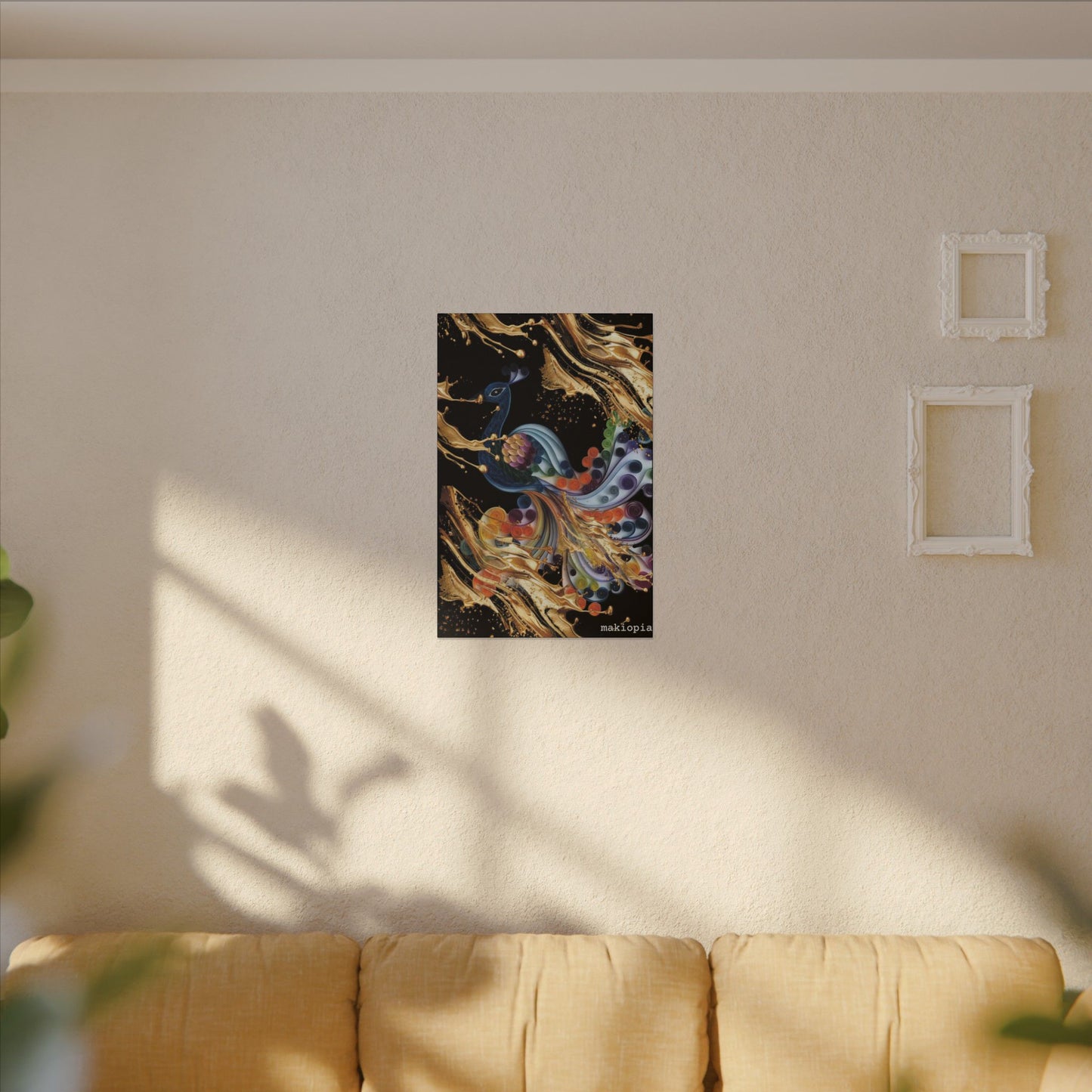 Matte Canvas, Stretched, 0.75" (Multi-Size)  Peacock