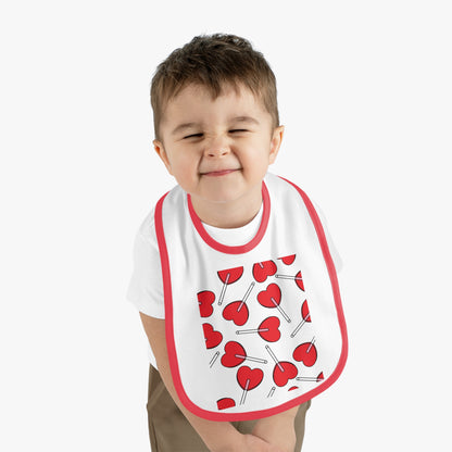 Baby Contrast Trim Jersey Bib
