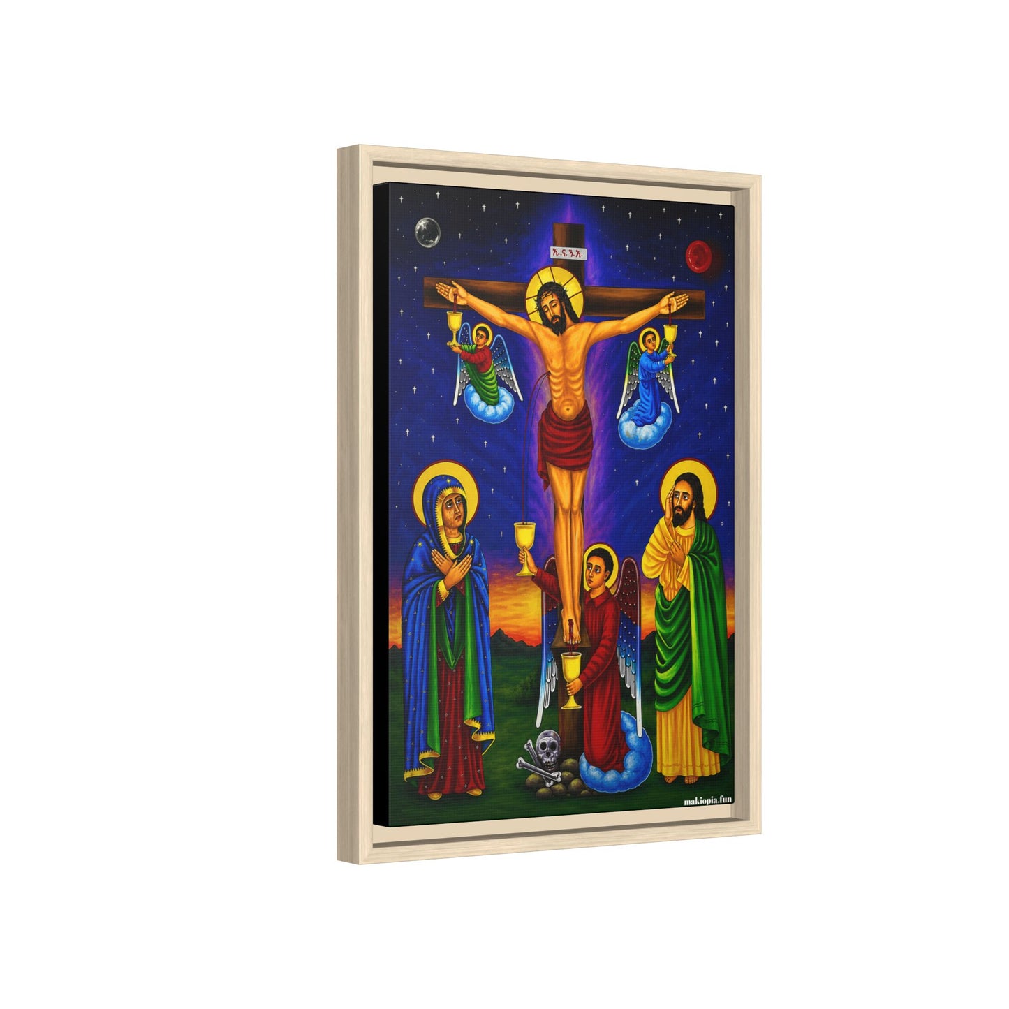 The Crucifixion of Our Lord የጌታችን ስቅለት - Matte Canvas, Framed (Multi-color)