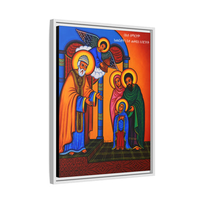 The Entrance of Virgin Mary to the Temple በአታ ለማርያም Matte Canvas, Framed (Multi-color)