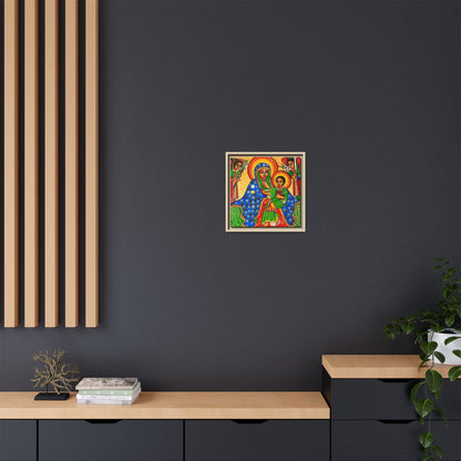 Matte Canvas, Framed (Multi-color) Saint Virgin Mary ቅድስት ድንግል ማርያም
