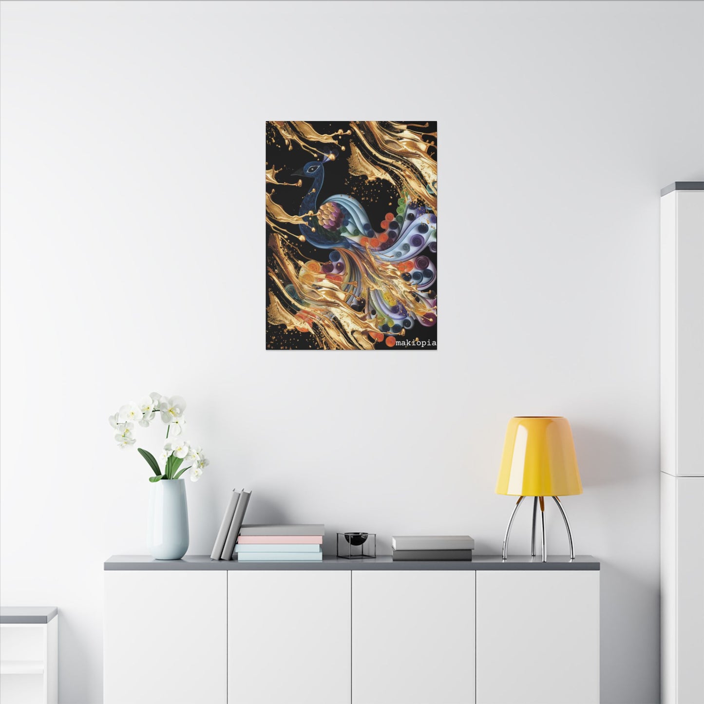 Matte Canvas, Stretched, 0.75" (Multi-Size)  Peacock