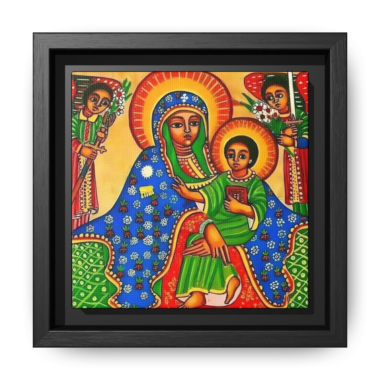Matte Canvas, Framed (Multi-color) Saint Virgin Mary ቅድስት ድንግል ማርያም