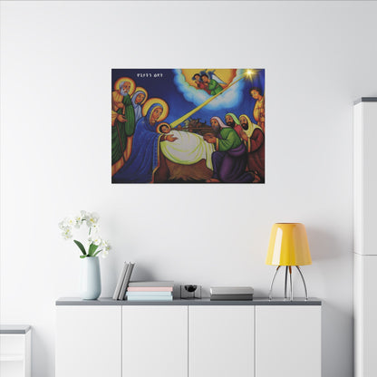 Matte Canvas, Stretched, 0.75" (Multi-Size) የጌታ ልደት Nativity