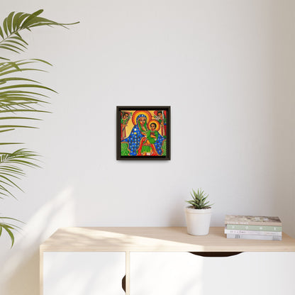 Matte Canvas, Framed (Multi-color) Saint Virgin Mary ቅድስት ድንግል ማርያም