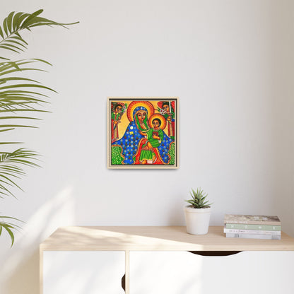 Matte Canvas, Framed (Multi-color) Saint Virgin Mary ቅድስት ድንግል ማርያም