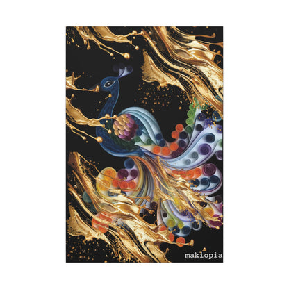 Matte Canvas, Stretched, 0.75" (Multi-Size)  Peacock