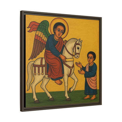 Matte Canvas, Framed (Multi-color) Saint Michael ቅዱስ ሚካኤል